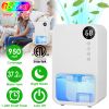 37.2OZ Dehumidifier Indoor Portable Small Dehumidifier with Sleep Mode 1-24H Timer 7-Color Lighting 950sq.ft Coverage Touch Control for Home Bathroom