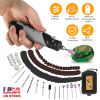 116Pcs 4V Cordless Rotary Tool Kit Power Rotary Tools with 5 Speeds 2000mAh Rechargeable Battery for Sanding Polishing Drilling Engraving Cutting Grin