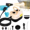 1500W Handheld High Temperature and Pressure Steamer Cleaner with 1200ML Tank 8 Accessories 6 Steam Levels Digital Display Handle Control for Dirt Gre