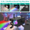 Fog Machine with Disco Ball RGB Lights 600W 6000CFM Smoke Machine with 8 Colorful Lighting Effects Wireless Remote Control for Party Wedding Stage Hal