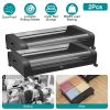 2Packs Under Bed Storage Containers Rolling Clothing Organizer 42L/11Gal Under Bed Drawers with Clear Lid 360° Lockable Rolling Wheels Strap Handles