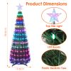 4.9FT 166Pcs LED Lights Collapsible Christmas Tree Light with Remote App Control IP65 Waterproof Customized Multi-Color Mode Timer Setting Work with A