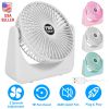6.5in Desk Fan USB Powered 2 Speeds Table Cooling Fan Tilt Quiet Desktop Fan for Bedroom Office