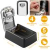 Key Lock Box Keys Storage Lock Box with 4 Digits Combination Resettable Codes Wall Mounted Outdoor Waterproof Cover