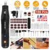 Mini Corded Rotary Power Tool Set of 186Pcs Electric Detail Sander Grinding Pen Small Drill Kit Engraver with 5 Speeds for Sanding Polishing Drilling