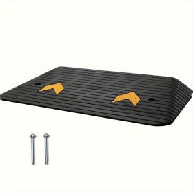 3-inch rubber threshold ramp - heavy-duty single-aisle design, non-slip surface (33,069 lb load capacity) - ideal for wheelchairs