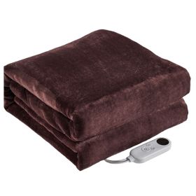 Electric Heated Flannel Throw Heated Blanket with 6 Heat Settings 1-8 Hours Auto off Washable for Home Office Usage 59x50in