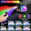 Fog Machine with Disco Ball RGB Lights 600W 6000CFM Smoke Machine with 8 Colorful Lighting Effects Wireless Remote Control for Party Wedding Stage Hal