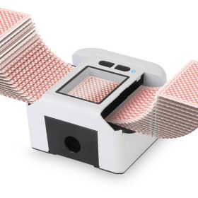 2 Deck Rechargeable Automatic Card Shuffler Professional Card Shuffler for for Texas Hold\'em Poker UNO with Auto Manual Mode Handheld Desktop