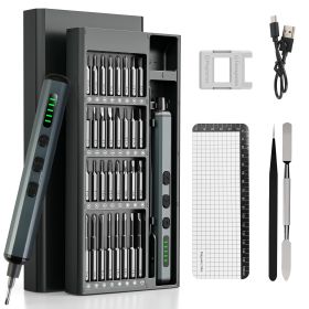 70 In 1 3.7V Mini Electric Screwdriver Kit Rechargeable Magnetic Repair Tool Kit with 5 Torque Settings 64 S2 Precision Bits 4 LED Lights for Phone Ca
