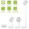 Portable Folding Desk Table Fan Quiet USB Rechargeable Telescopic Standing Floor Fan w/ 4 Speeds Adjustable Height 180° Tilting Angle For Office Home