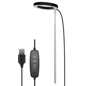 Plant Grow Light LED Full Spectrum Circle Growing Lamp with 3/9/12Hours Auto Timer Setting 9 Dimmable Brightness Height Adjustable for Indoor Plants (Option: WarmWhite)