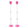2Pack 3 In 1 Standing Bubble Machines with Colorful Lights and Music Rechargeable Bubble Maker Stands with 2 Modes 3 Adjustable Height for Party Weddi