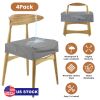 4Pack Waterproof Dining Chair Slipcovers Stretch Chair Seat Slipcovers Removable Washable Jacquard Seat Covers for Dining Room