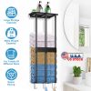 Wall Mounted Towel Rack for Rolled Towels Bathroom Towel Holder Organizer Storage Shelf for Bath Towels Hand Towels
