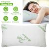 Bamboo Memory Foam Pillow Hypoallergenic Bed Pillow For Head Neck Rest Sleeping Shredded Pillow W/ Washable Cover