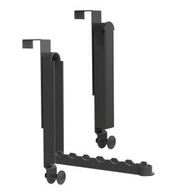 2Pcs Over The Door Hanger Hooks For Clothes Foldable Clothes Drying Rack For Laundry Coats Towels Portable Clothing Hanger Hook For 1.81In Thickness D (Option: Grey)