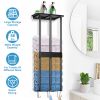 Wall Mounted Towel Rack for Rolled Towels Bathroom Towel Holder Organizer Storage Shelf for Bath Towels Hand Towels