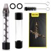 Glass Blunt Pipe Twisty 7-in-1 Grinder Blunt Kit w/ Smoking Metal Tip Cleaning Brush