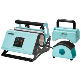 VEVOR 2 In 1 Tumbler And Hat Heat Press Machine Heat Machine For Caps Hats Mugs (Color: GREEN)