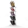 5 Tier Vertical Shoe Rack Narrow Free Standing Storage Organizer for Entryway Space-Saving Stackable Shoe Holder Corner Shoe Tower For Entryway Bedroo