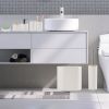 8Pcs Bathroom Accessories Set Bathroom Holder Set with Soap Dispenser Toothbrush Holder Cup Soap Dish Toilet Cleaning Brush Trash Can Qtip Holder Vani