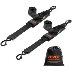 Retractable Ratchet Straps Tie Down Straps 2 In X 4 Ft For Boat  2 Pack (Option: Black 2pcs)
