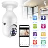 E27 WiFi Bulb Camera 1080P FHD WiFi IP Pan Tilt Security Surveillance Camera with Two-Way Audio Night Vision Motion Detection Function APP Control