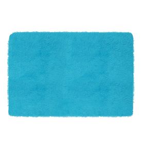 Fluffy Bedroom Rug 4’ x 2.6’ Anti-Skid Shaggy Area Rug Decorative Floor Carpet Mat for Nursery Bedroom Living Room (Option: Blue)