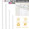 Tension Curtain Rod Spring Load Adjustable Curtain Pole Heavy-Duty Steel 4 Sizes for Bathroom Wardrobe Kitchen Balcony
